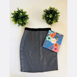 Blue and White Pencil Skirt